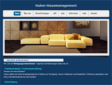 Tablet Screenshot of huber-hausmanagement.ch